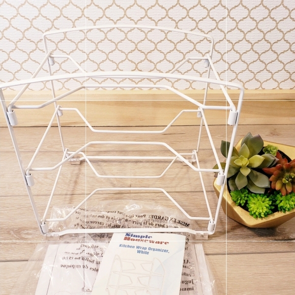Simple Houseware Other - Simple Houseware Kitchen Wrap Organizer Rack,White